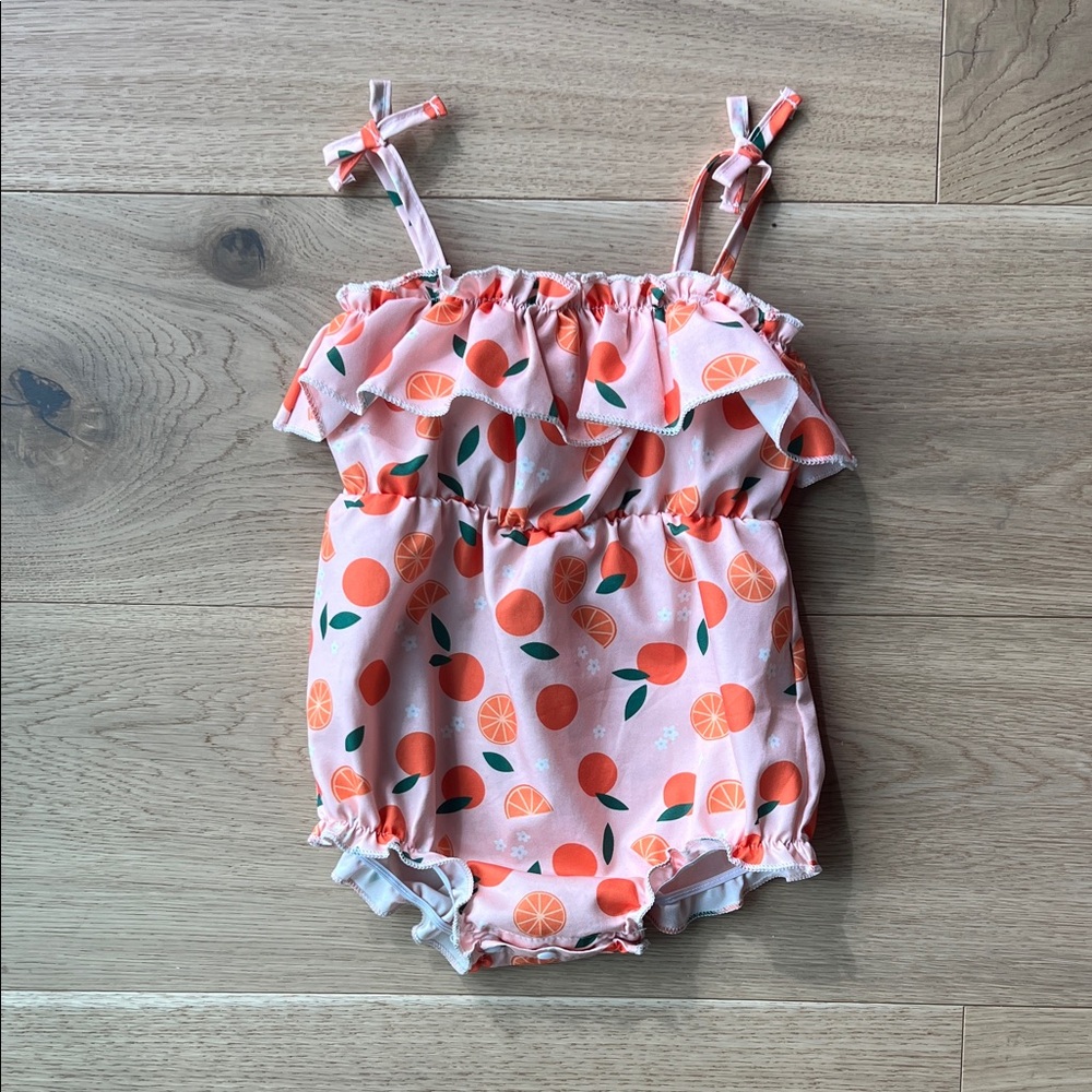 Cute Orange Slice Baby Romper